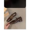 Sapatos Elegantes para o Dia a Dia Femininos 2026 Novo Outono Estilo Coreano Fada Salto Bloco Moda Super Estilosos Sapatos Mary Jane de Couro