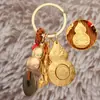 Amuleto de Buda con Forma de Calabaza de los Doce Signos del Zodíaco Llavero Giratorio para Coche Colgante de los Ocho Santos Patrones Calabaza de Dinero de los Cinco Emperadores Pixiu