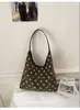 Bolso de Gamuza con Lunares para Mujer, Nuevo Bolso Tote de Commuter Maillard Otoñal de Moda 2026, Bolso de Hombro de Gran Capacidad
