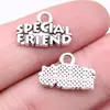 17X11Mm 1.09g Color Plata Antigua Venta Directa de Fábrica Materiales de Accesorios Más Vendidos Colgante para Amigo Especial