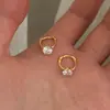 Pendientes de Plata de Ley S925 con Circonita de Cuatro Garras, Estilo Coreano, Sencillos, Lujo Ligero, Exquisitos, Modernos, Versátiles, Cómodos para el Uso Diario, Pendientes de Diseño de Nicho