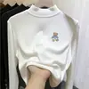 Camiseta interior térmica para niña de otoño e invierno, elegante y dulce, estilo coreano, de manga larga, interior cepillado para niñas pequeñas