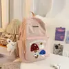 Mochila Bordada Linda Estilo Fresco para Estudiantes de Preparatoria para Niñas, Estilo Japonés Ligera de Gran Capacidad Casual para Tutorías