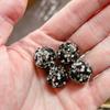 Bola de diamante incrustada con cuentas de cristal de pedrería, cuentas con agujero, cuentas espaciadoras, hechas a mano, material para colgante de pulsera de mano, accesorios de joyería DIY al por mayor