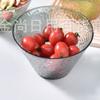 Nuevo Plato de Fruta con Borde Estampado en Caliente para el Hogar con Tapa, Cesta de Fruta de Plástico de Gama Alta, Mesa de Centro para Frutas Secas, Plato de Fruta, Plato de Fruta de Lujo Ligero
