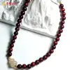 Pulseira de Sândalo Vermelho Jade Aventurina Cabacinha Novo Rosário Joia Pulseira Pequena Criativa