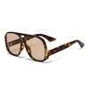 Nuevas Gafas de Sol Estilo Retro Americano, Montura Grande, Doble Puente, Estilo Aviador, Modernas y Geniales, Estilo de Patillas Anchas, Imprescindibles para Fotografía Callejera, Gafas de Sol Versátiles