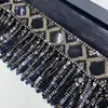 Novo Traje de Palco Lantejoula Colorida Renda Franja 10 Pcr Criptografia Laser Barba de Lantejoulas Código de Barras Bordado