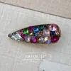 Grampo de Cabelo Colorido Full Diamond de Luxo Leve Coreano Presilha Bico de Pato Brilhante Diamante High-End Fashion Presilha Lateral Grampo de Cabelo Acessório de Cabelo para Mulheres