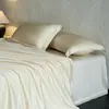 Juego de ropa de cama de cuatro piezas Tencel austriaco Lenzing, 100 hilos, Clase A, color sólido, suave como la seda, fresco y lujoso