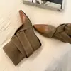 Botines tobilleros retro de punta para otoño/invierno 2026 con tacón oculto, nuevo diseño versátil y adelgazante, botas tipo Martin con correas, botas de cowboy occidentales