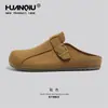 Zapatos Birkenstock Universales para Hombre 2026 Nuevo Verano Exteriores sin Cierre Oficina Casual Perezosos de Punta Cerrada Zapatos de Medio Calce