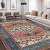 Alfombra de Sofá de Mesita de Noche Vintage Estilo Americano Más Vendida Transfronteriza para Sala de Estar y Dormitorio, Tapete Lavable y Limpiable para Niñas