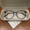 Armazones para Gafas de Prescripción Cuadrados y Redondos Lisos Miopía Productos Terminados con Lentes Anti Luz Azul para Mujer Color Marrón Pueden Hacer que el Rostro Parezca Más Delgado Gafas Planas