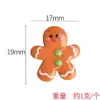 Serie Navideña Yqt Juego de Juguetes de Comida en Miniatura Accesorios DIY de Resina Hombre de Nieve Hombre de Jengibre Mini Escena Adornos Festivos