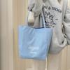Bolso Tote Rayado de Doble Cara para Mujer 2025 Nuevo Bolso de Hombro Ligero de Gran Capacidad para Estudiante Universitaria Bolso para el Trabajo