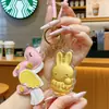 Llavero de Oro Puro 999 Cadena para Teléfono Gato Kt Llavero de Dibujos Animados Kung Fu Panda Colgante para Bolso Regalo Venta al por Mayor