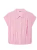 Comercio exterior transfronterizo ropa de mujer 2026 verano nuevo francés dulce a rayas top de camisa corta 6009571