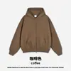Ropa para Hombre Transfronteriza 350g Estilo Desértico Chaqueta Cárdigan con Capucha de Doble Cremallera Sudadera Jacket de Forro Polar Americano Niebla