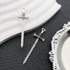 Mezcla 16 colgantes de espada daga machete simulación aleación plata antigua para llavero DIY accesorios de joyería venta al por mayor