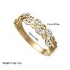 Pulsera de acero de titanio con incrustaciones de diamantes en forma de D de dos filas transfronteriza, hueca, estilo ins europeo y americano, con microincrustaciones de circonita simple, pulsera original de acero inoxidable