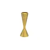 Portavelas de metal de aluminio macizo electrochapado color bronce antiguo cepillado, modelo simple, accesorio de decoración suave para habitación, fábrica al por mayor