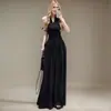 2026 Diosa de la Belleza Transfronteriza Llega Vestido de Satén con Estampado de Flor de Durazno para Arrugas con Diseño de Ceñido a la Cintura y Efecto Adelgazante Vestido Formal