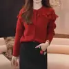 Nuevo Cárdigan de Punto con Volantes de Encaje para Otoño e Invierno, Estilo Coreano, Corte Holgado, Rejuvenecedor, Suave, Adelgazante, Abrigo Suéter Versátil para Mujer