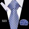 Corbata azul de tres piezas para hombre, corbata formal, suministro directo de fábrica, transfronterizo