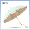 Gel de Color Esencial para Diosa Japonesa y Coreana Encaje Negro Gel Protección Solar Protección UV Llueva o Brille Paraguas de Princesa con Mango Largo