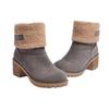 Botas de lana europeas y americanas transfronterizas comercio exterior transfronterizo otoño e invierno botas cortas de cachemira botas de mujer talla grande forradas de vellón botas de nieve de mujer moda