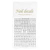 Pegatinas para Uñas con Letras Inglesas Disponibles Versátiles Planas Adhesivas Negro Blanco Oro Plata Números Pegatinas para Uñas Inglesas Estilo Dh