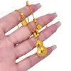 Collar de Calabaza Brillante de Paz y Alegría Chapado en Oro de Latón para Mujer, Moda de Nuevo Estilo Chino Lujo Ligero Cadena para Clavícula de Fortuna y Prosperidad