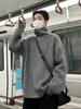 Design Outono e Inverno Nicho Gola Alta Estilo Preguiçoso Jaqueta Cardigan de Tricô para Homens e Mulheres Tops de Tricô Casuais Largos