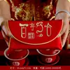 Novo Envelope Vermelho de Tecido Especial para Casamento, Envelope Vermelho Bordado para Noivado, Cerimônia do Chá de Casamento, Taxa de Mudança para os Pais, Envelope Vermelho de 10.000 Yuan