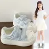Zapatos Casuales de Lona para Niñas 2026 Lunares Velcro Gato Suela Gruesa Suela Suave Transpirable Versátil Bonito Primavera/Otoño Nuevo Lindo