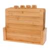 Tabla de cortar de bambú y madera, cuatro piezas, para cocina doméstica, con soporte, para verduras y frutas