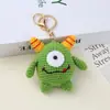 Colgante Llavero Monstruo de Ganchillo Hecho a Mano, Adorno de Muñeca Tejida Linda para DIY, Colgante de Muñeca de Dibujos Animados para Bolsos