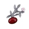 Broche Vintage de Aleación Transfronterizo, Broche de Camelia, Accesorios de Ropa de Lujo Ligero, Broche de Metal, Joyería de Pines