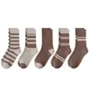 Calcetines para Mujer para Primavera y Otoño, Calcetines Casuales de Media Pantorrilla, Resistentes al Olor, Absorbentes del Sudor, Estilo Melange, Calcetines Holgados Unisex de Longitud Media