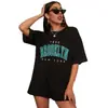 Comércio Exterior Transfronteiriço Estilo Europeu e Americano Casual Pulôver Moda Versátil Roupa de Casa Camiseta Solta Venda por Atacado em Estoque