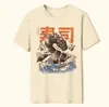 Camiseta Estilo Japonês Estampa de Couve-flor Ramen Estilo Gótico Europeu e Americano Top Unissex Camiseta Europa América África
