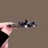 Novo Estiloso Presilha de Cabelo Flor de Strass para Mulheres, Exquisita Tiara de Cabelo para Testa, Presilha de Franja, Presilha de Bico de Pato de Alta Qualidade