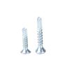 Parafusos Auto-Broca de Cabeça Chata Phillips Galvanizados Escareados, Parafusos Auto-Broca de Zinco Azul e Branco 4.2*13-50