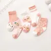 Meias Infantis Zhuji Primavera e Outono Meia Cano Médio Outono e Inverno Meias de Algodão Desenho Animado Fofo Meninos e Meninas Bebês Recém-Nascidos Meias Atacado