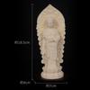 Fruta de Marfil Tres Santos Occidentales Amitabha Mahasthamaprapta Avalokiteshvara Bodhisattva Figura Adorno Caja de Regalo Set