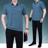 Traje Esportivo Casual para Homens de Meia-Idade e Idosos 2022 Verão Camiseta de Manga Curta Roupas Esportivas para Pai