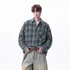 Camisa para Hombre 2026 Nuevo Estilo Corte Holgado Talla Grande Cuadros Manga Larga Camisa Moda Tendencia Cuello Campana Camisa Juvenil