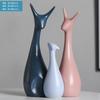 Decoración de animales de cerámica de estilo nórdico para sala de estar, mueble de TV, pasillo, decoración creativa y sencilla para el hogar, ceremonia de boda.