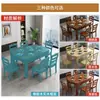 Juego de mesa y sillas de comedor de madera maciza, extensible y plegable, moderno y simple, adecuado para casas pequeñas, mesa de comedor de doble uso cuadrada y redonda